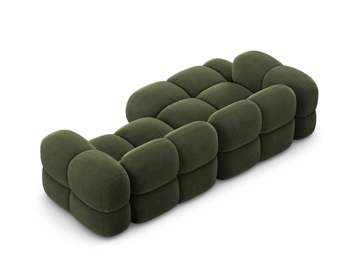 Loretto Velour Ecksofa links 3 Sitzer 147cm in Green-Vogue präsentiert im Onlineshop von KAQTU Design AG. L-Sofa links ist von Cosmopolitan Design