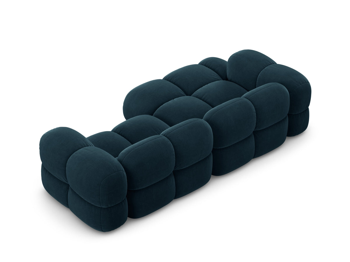 Loretto Velour Ecksofa links 3 Sitzer 147cm in Deep Petrol-Vogue präsentiert im Onlineshop von KAQTU Design AG. L-Sofa links ist von Cosmopolitan Design