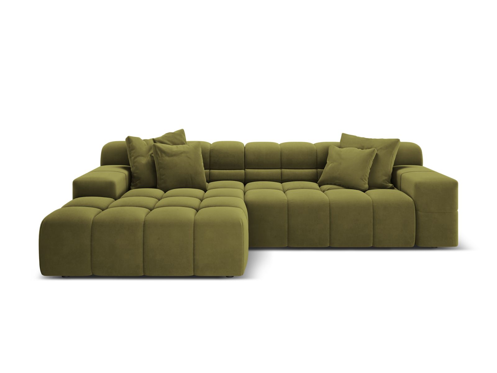 3-Sitzer Ecksofa links Hawaii in Pistachio-Magic Velvet präsentiert im Onlineshop von KAQTU Design AG. Ecksofa links ist von Cosmopolitan Design
