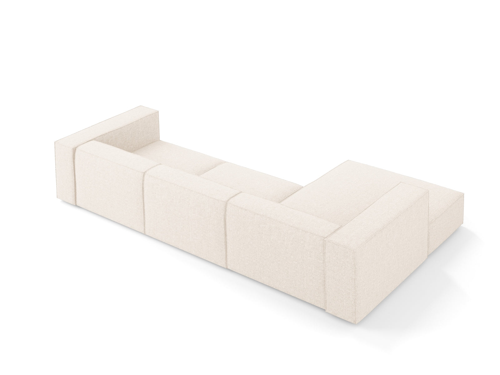 Modernes Arendal Ecksofa links in sanftem Beige, perfekt für gemütliche Wohnzimmer. 4-Sitzer von Cosmopolitan Design für stilvolle Entspannung.