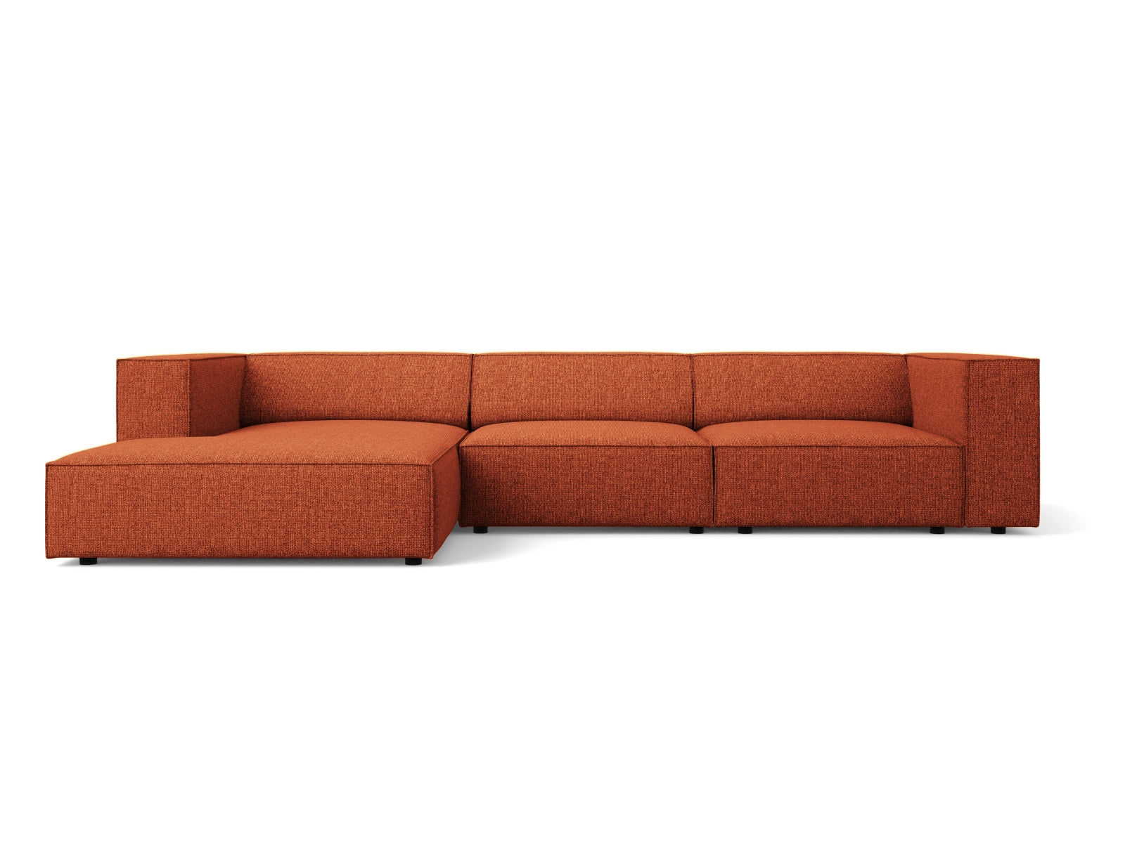Arendal Ecksofa links 4 Sitzer in Terracotta-Haga präsentiert im Onlineshop von KAQTU Design AG. L-Sofa links ist von Cosmopolitan Design