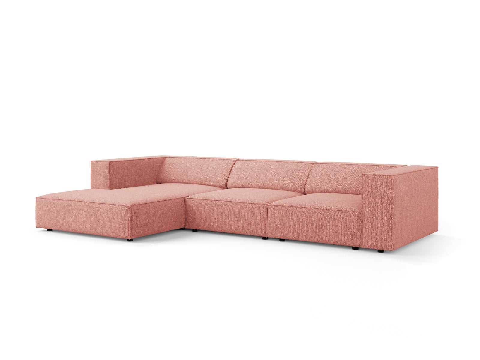 Stylisches Arendal Ecksofa links in Pink-Haga, 4-Sitzer von Cosmopolitan Design, ideal für moderne Wohnräume.