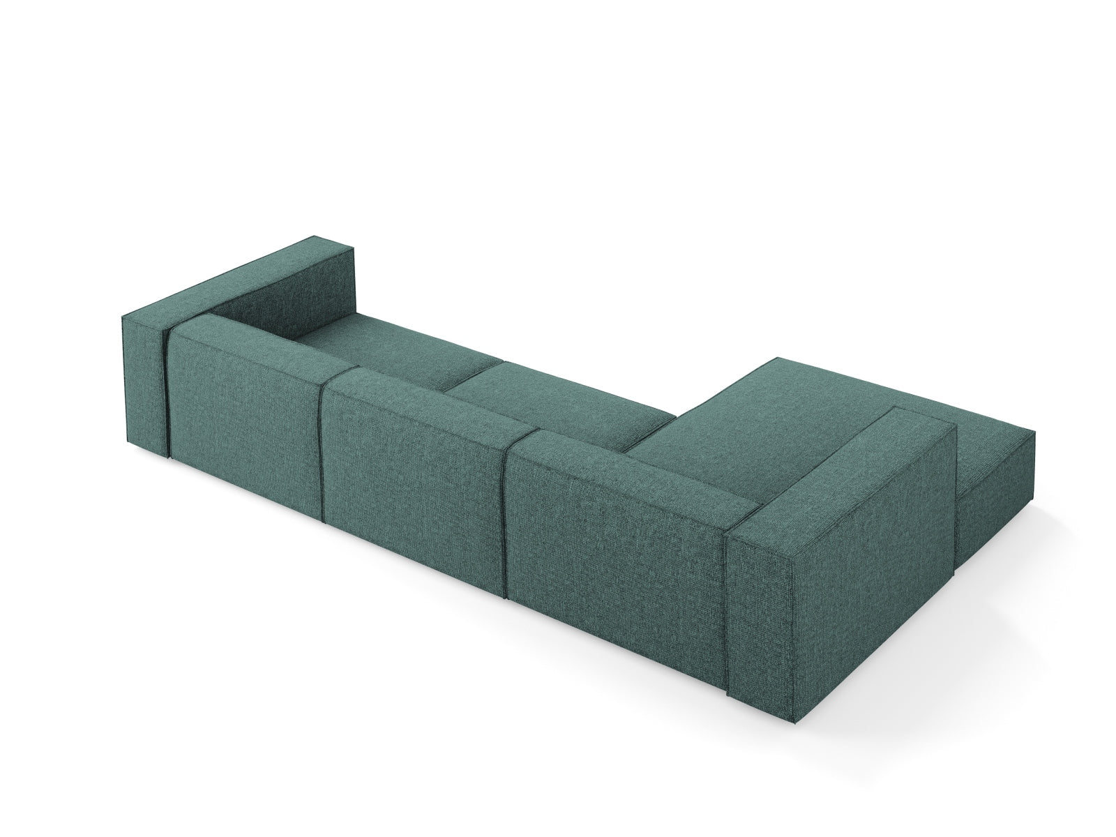 Modernes Arendal Ecksofa links in Petrol-Haga, perfektes 4-Sitzer für gemütliche und stilvolle Wohnzimmer von Cosmopolitan Design.