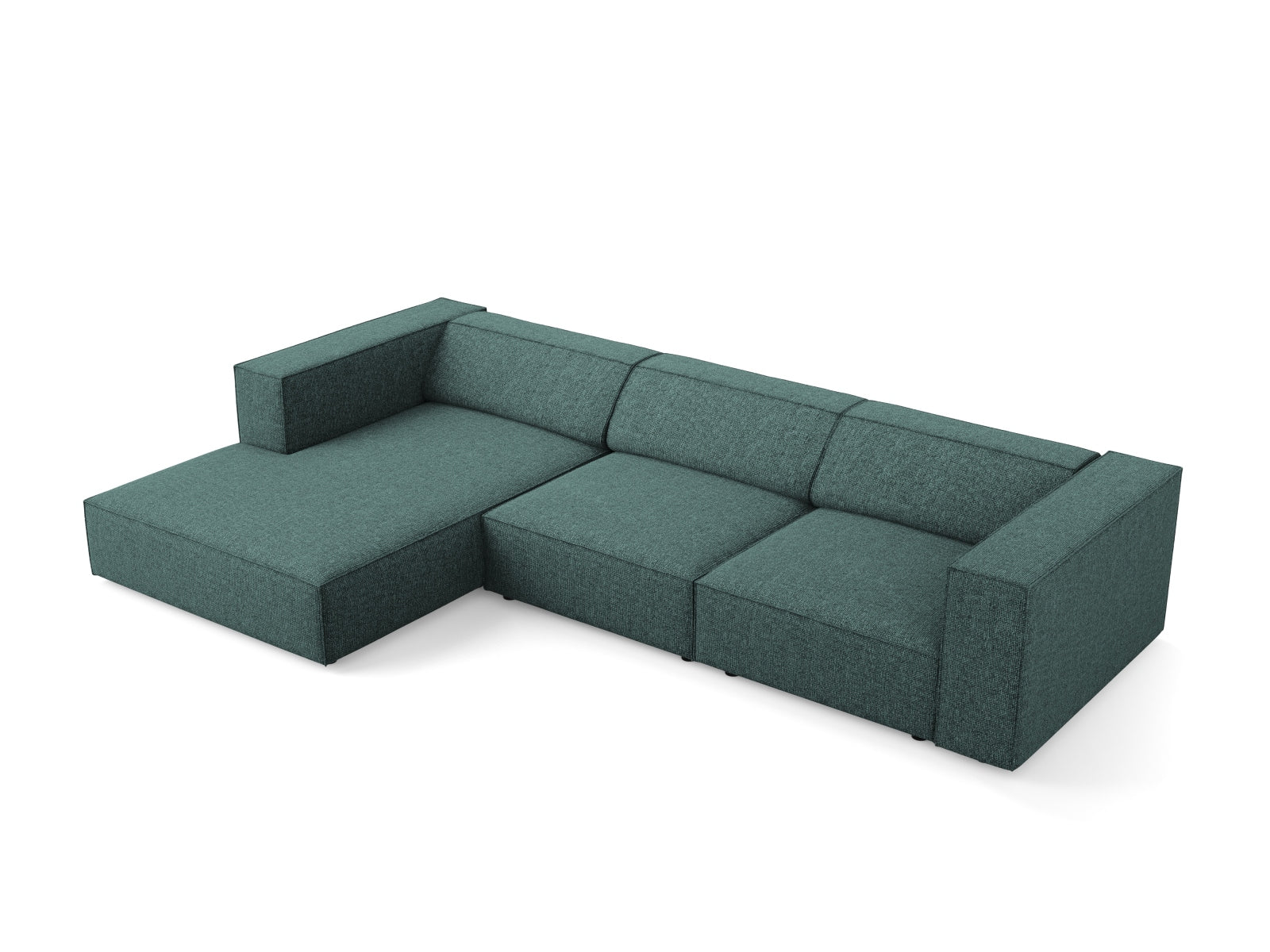 Elegantes Arendal Ecksofa links in Petrol-Haga, ideal für entspannte Abende und stilvolle Einrichtung in Ihrem Wohnzimmer.