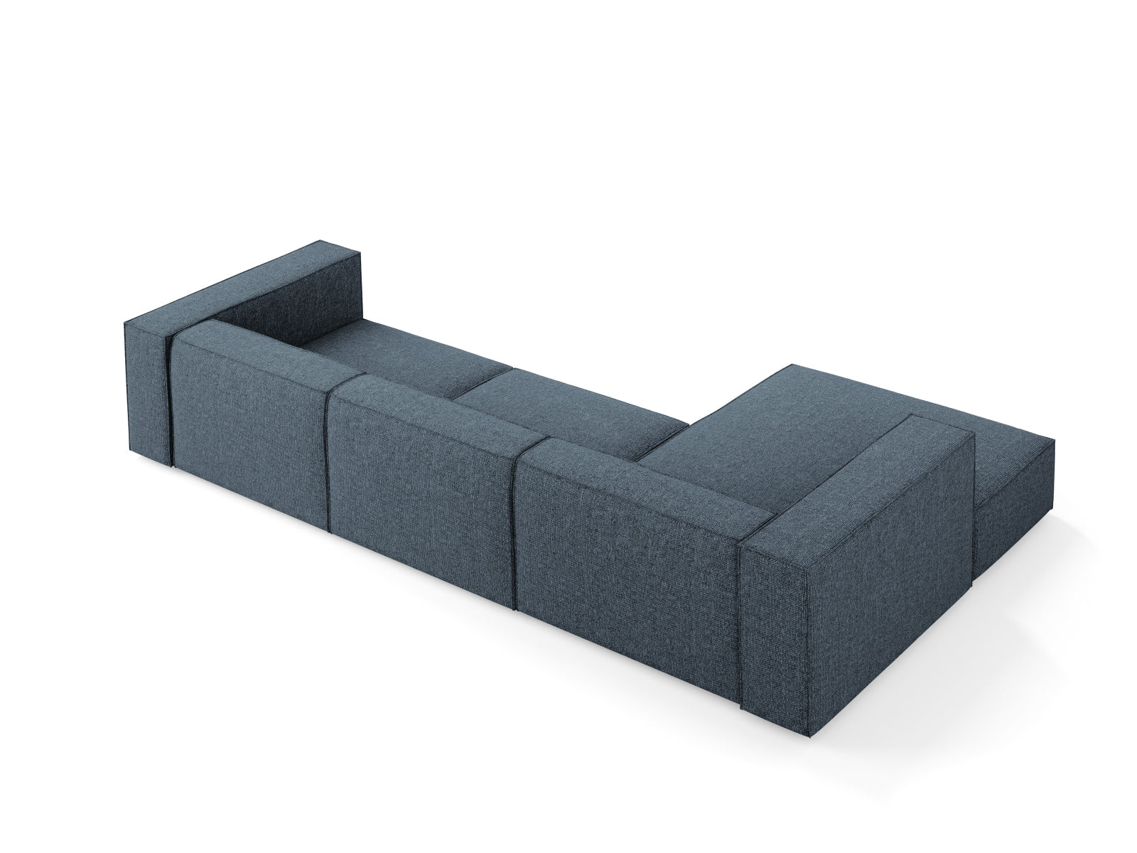 Modernes Arendal Ecksofa links in Royal Blue-Haga, perfektes 4-Sitzer Möbelstück für einladende und stilvolle Wohnbereiche.