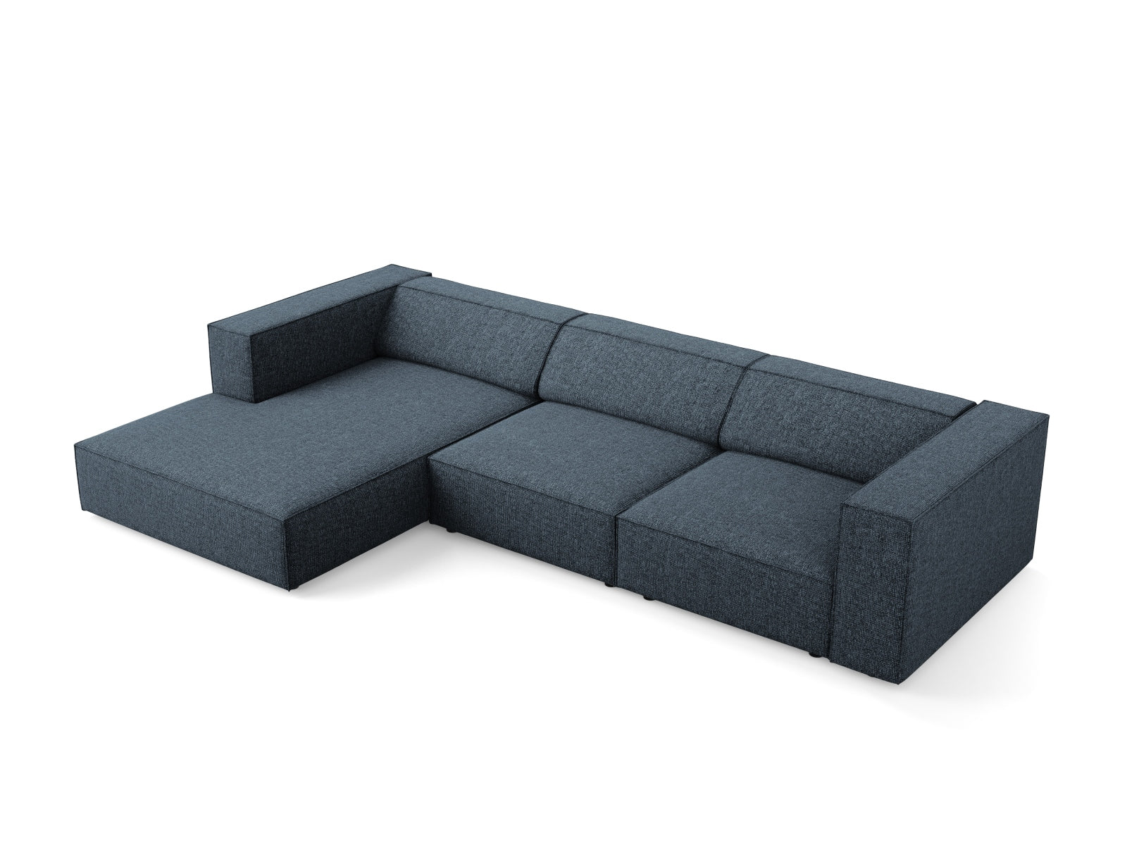 Elegantes Arendal Ecksofa links in Royal Blue-Haga, ideal für gemütliche Abende und stilvolle Einrichtung in jedem Wohnzimmer.