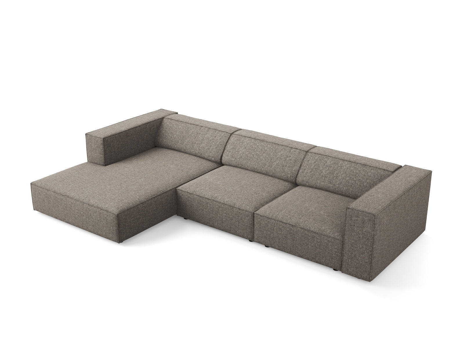 Modernes Arendal Ecksofa links in stilvollem Grau, ideal für entspannte Stunden und einladende Wohnambiente.