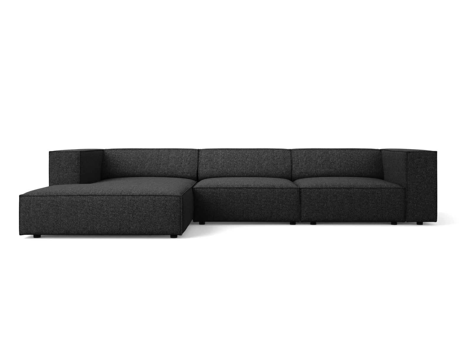 Arendal Ecksofa links 4 Sitzer in Black-Haga präsentiert im Onlineshop von KAQTU Design AG. L-Sofa links ist von Cosmopolitan Design