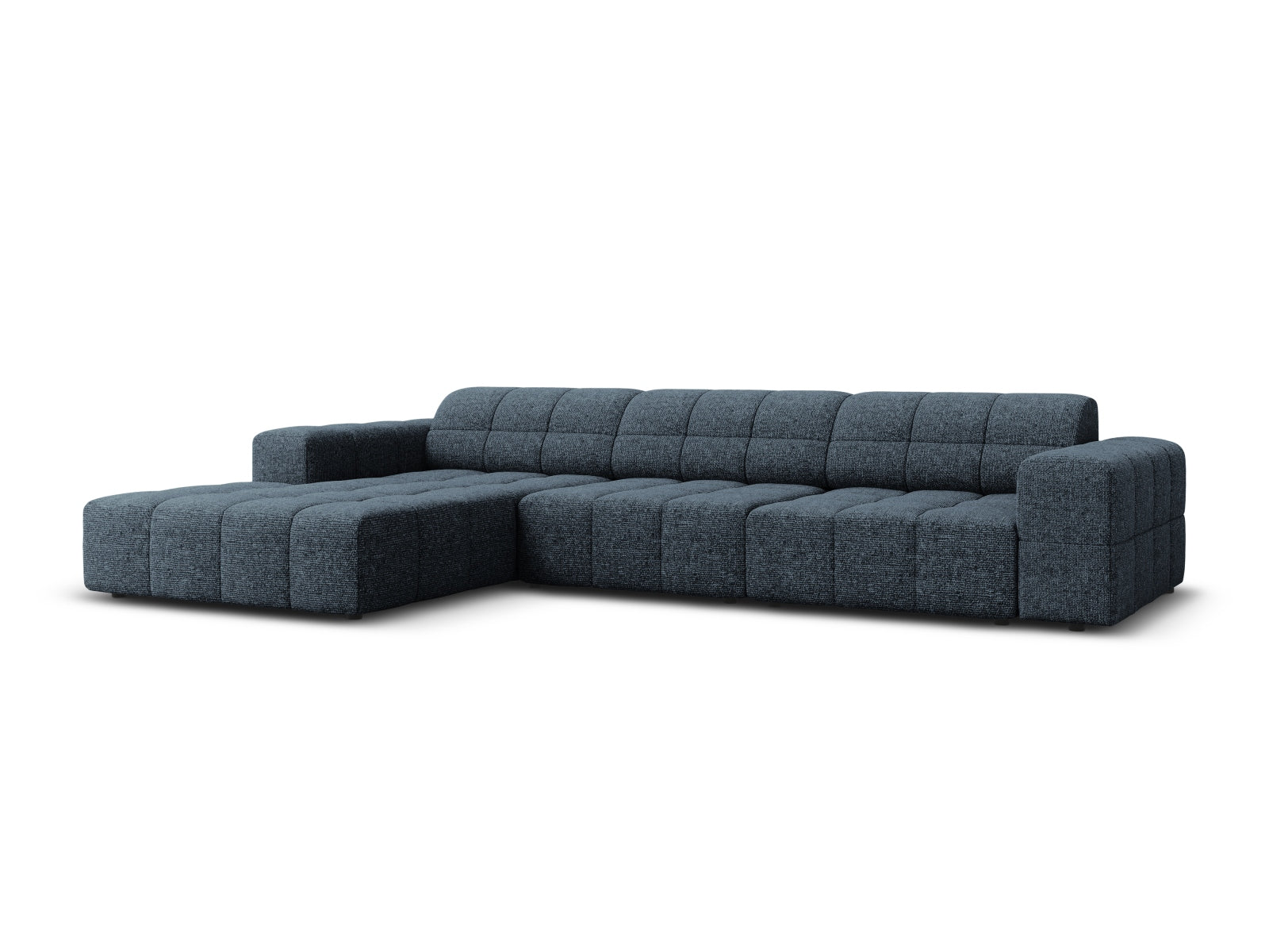 Elegantes Chicago Ecksofa links in Royal Blue, 4-Sitzer mit 166 cm, stilvolles L-Sofa von Cosmopolitan Design für modernes Wohnen.