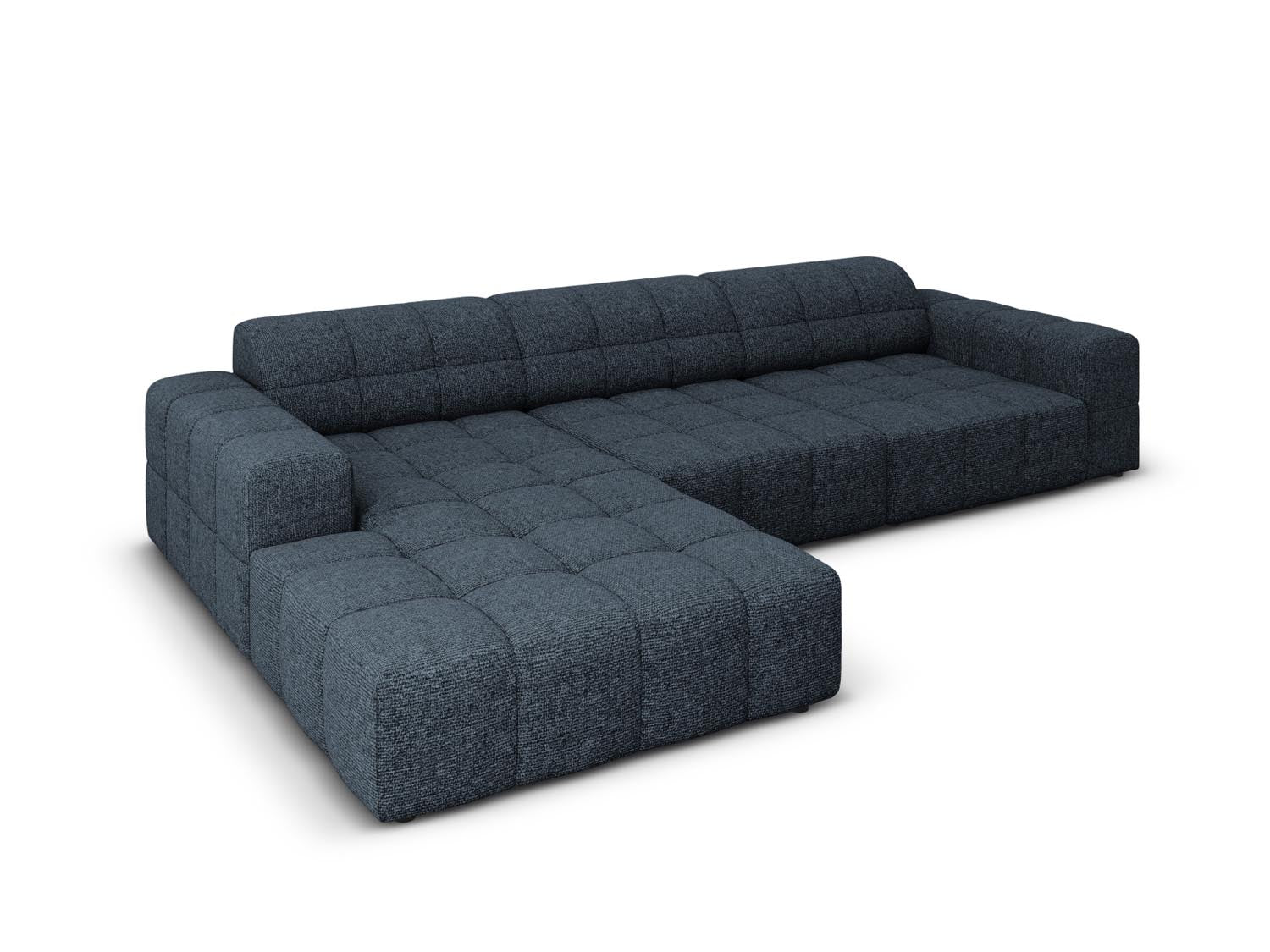 Modernes 4-Sitzer Chicago Ecksofa links in Royal Blue, 166 cm, von Cosmopolitan Design – ideal für stilvolle Wohnräume.