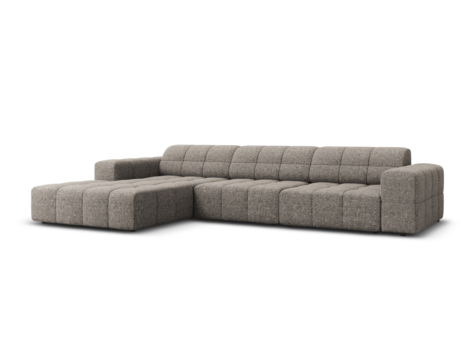 Stylisches Chicago Ecksofa links, 4-Sitzer, 166 cm in elegantem Grau, ideal für moderne Wohnräume, präsentiert von Cosmopolitan Design.
