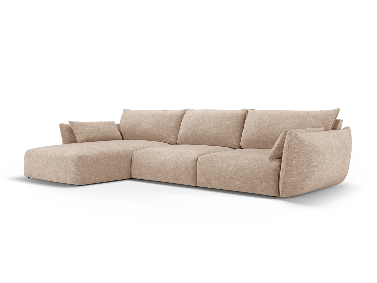 4-Sitzer Ecksofa links Matera in Beige-Haga präsentiert im Onlineshop von KAQTU Design AG. Ecksofa links ist von Cosmopolitan Design