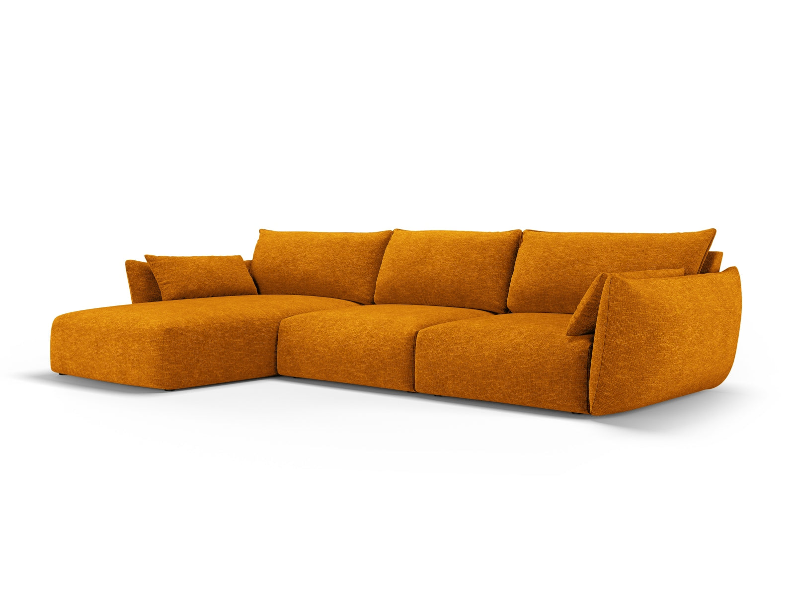 Stylisches 4-Sitzer Ecksofa links Matera in modernem Design, ideal für gemütliche Wohnzimmer, erhältlich bei KAQTU Design AG.