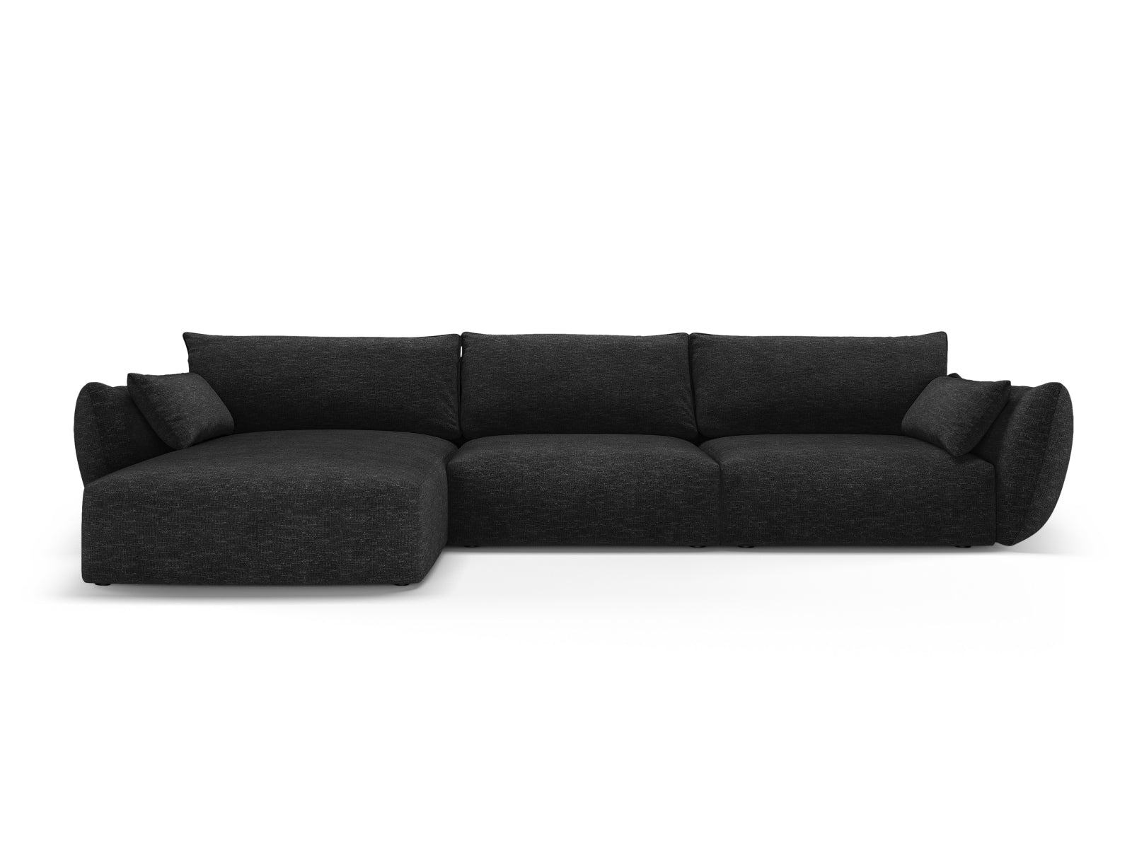 4-Sitzer Ecksofa links Matera in Black-Haga präsentiert im Onlineshop von KAQTU Design AG. Ecksofa links ist von Cosmopolitan Design