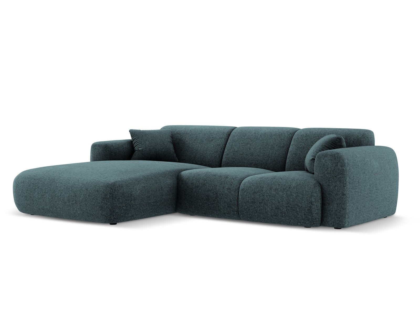 Modernes Nolio Ecksofa links in Petrol-Haga, 4-Sitzer, 170 cm, perfekt für stilvolle Wohnräume von Cosmopolitan Design.