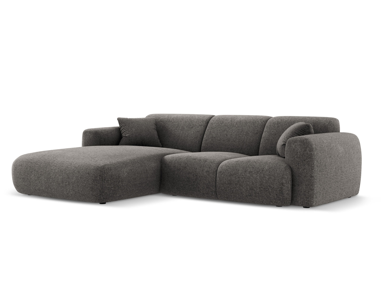 Elegantes Nolio Ecksofa links, 4-Sitzer, 170 cm in stilvollem Grau, perfekt für zeitgemäße Wohnkonzepte von Cosmopolitan Design.