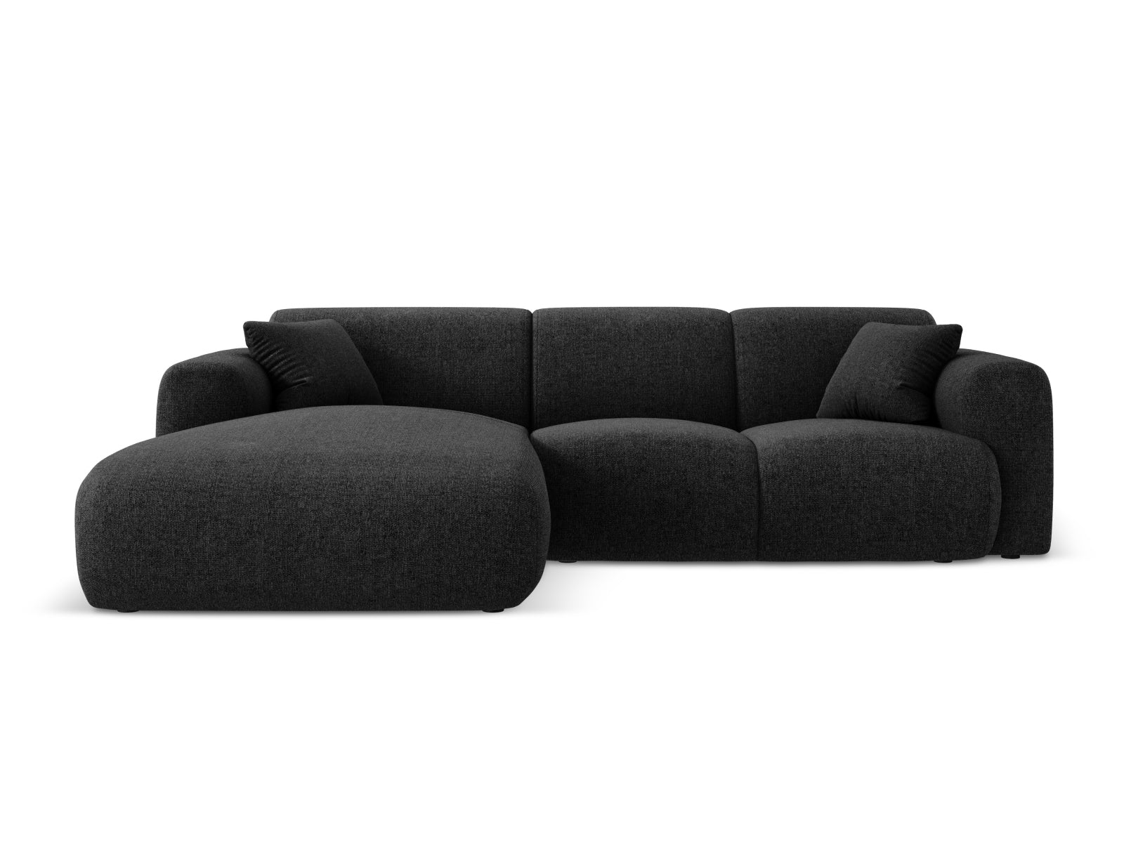 Nolio Ecksofa links 4 Sitzer 170cm in Black-Haga präsentiert im Onlineshop von KAQTU Design AG. L-Sofa links ist von Cosmopolitan Design