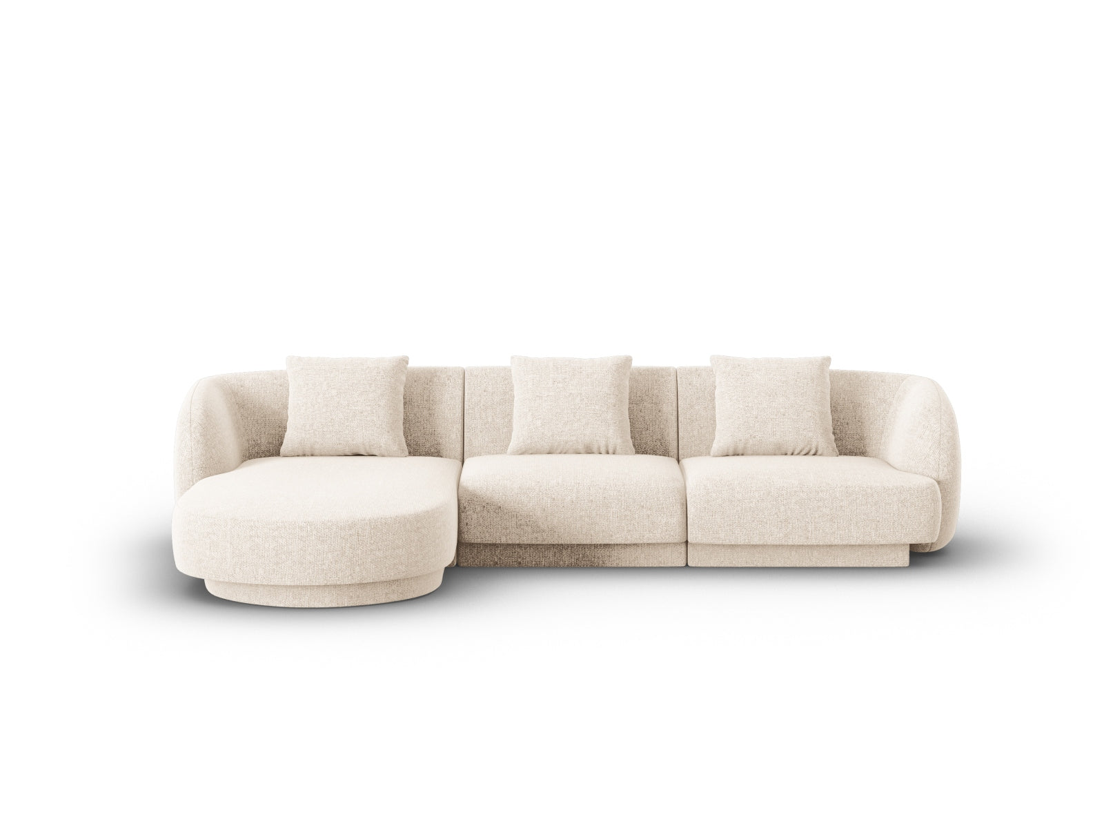 Tulum Ecksofa links 4 Sitzer 156cm in Light Beige präsentiert im Onlineshop von KAQTU Design AG. Ecksofa links ist von Cosmopolitan Design