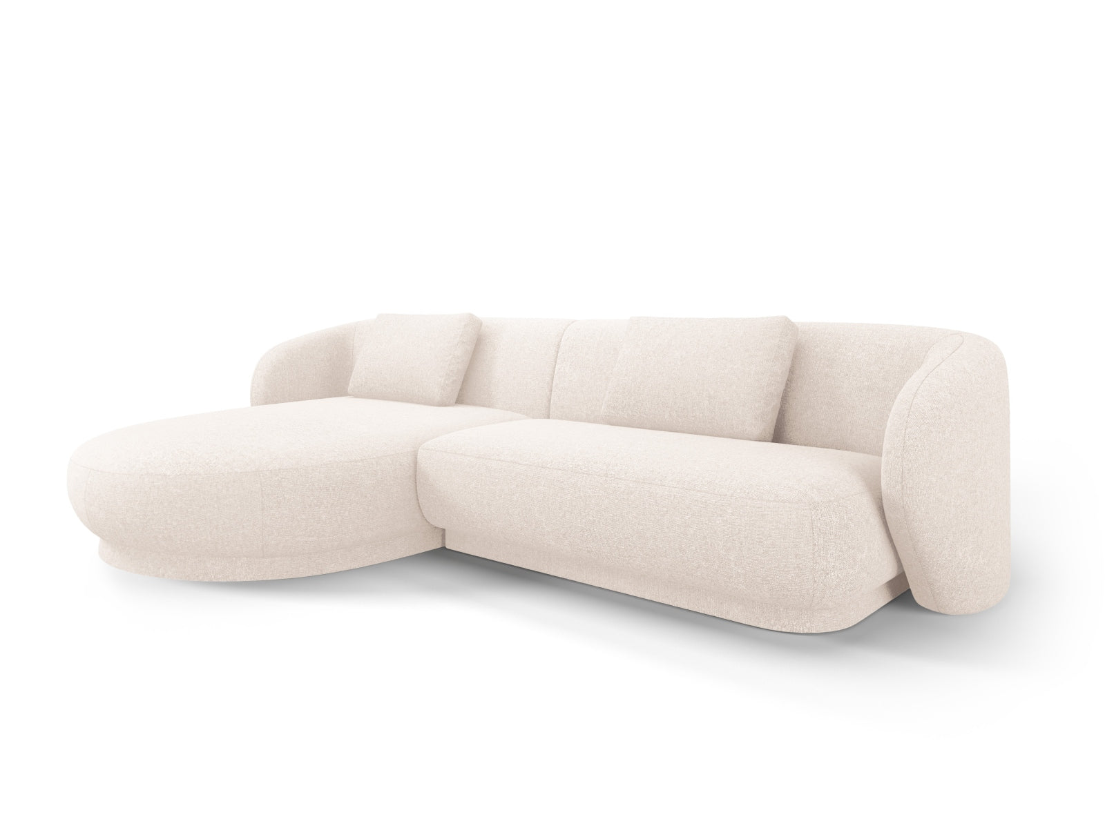 Camden Ecksofa links 4 Sitzer in Light Beige Melange präsentiert im Onlineshop von KAQTU Design AG. Ecksofa links ist von Cosmopolitan Design