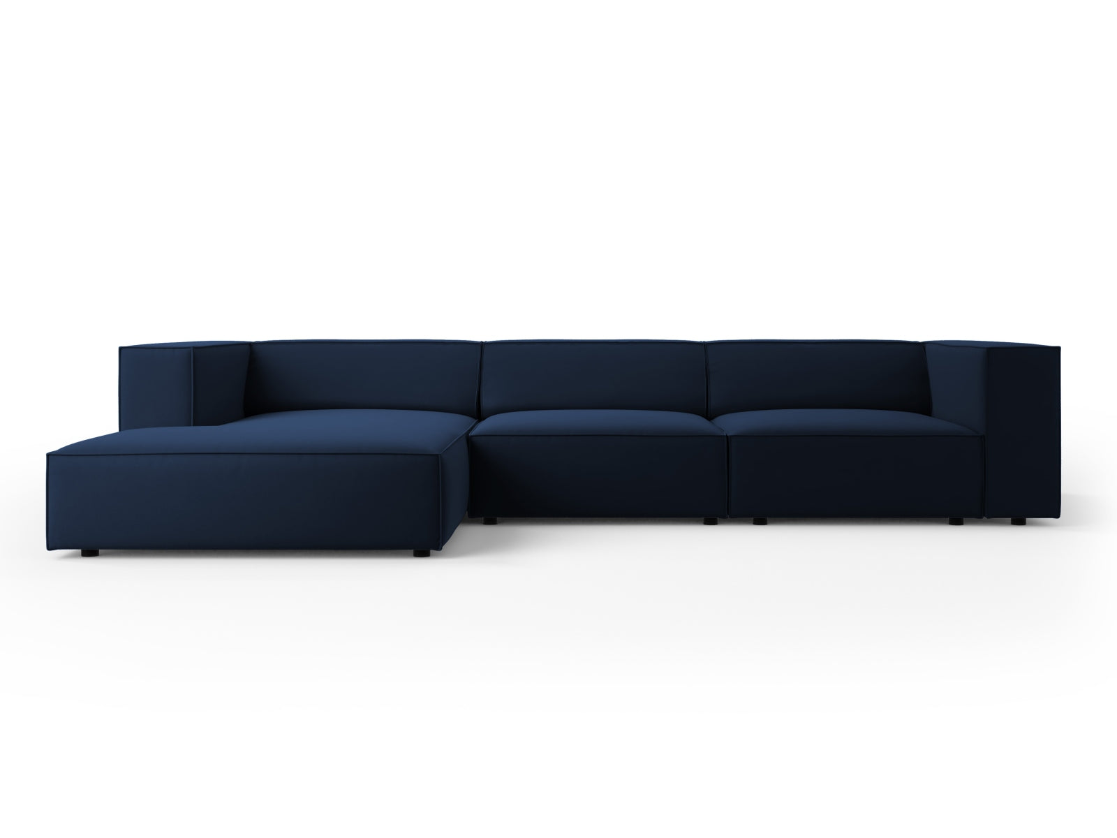 Arendal Velour Ecksofa links 4 Sitzer in Royal Blue präsentiert im Onlineshop von KAQTU Design AG. Ecksofa links ist von Cosmopolitan Design