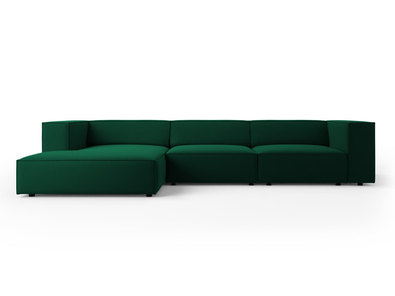 Arendal Velour Ecksofa links 4 Sitzer in Bottle Green präsentiert im Onlineshop von KAQTU Design AG. Ecksofa links ist von Cosmopolitan Design