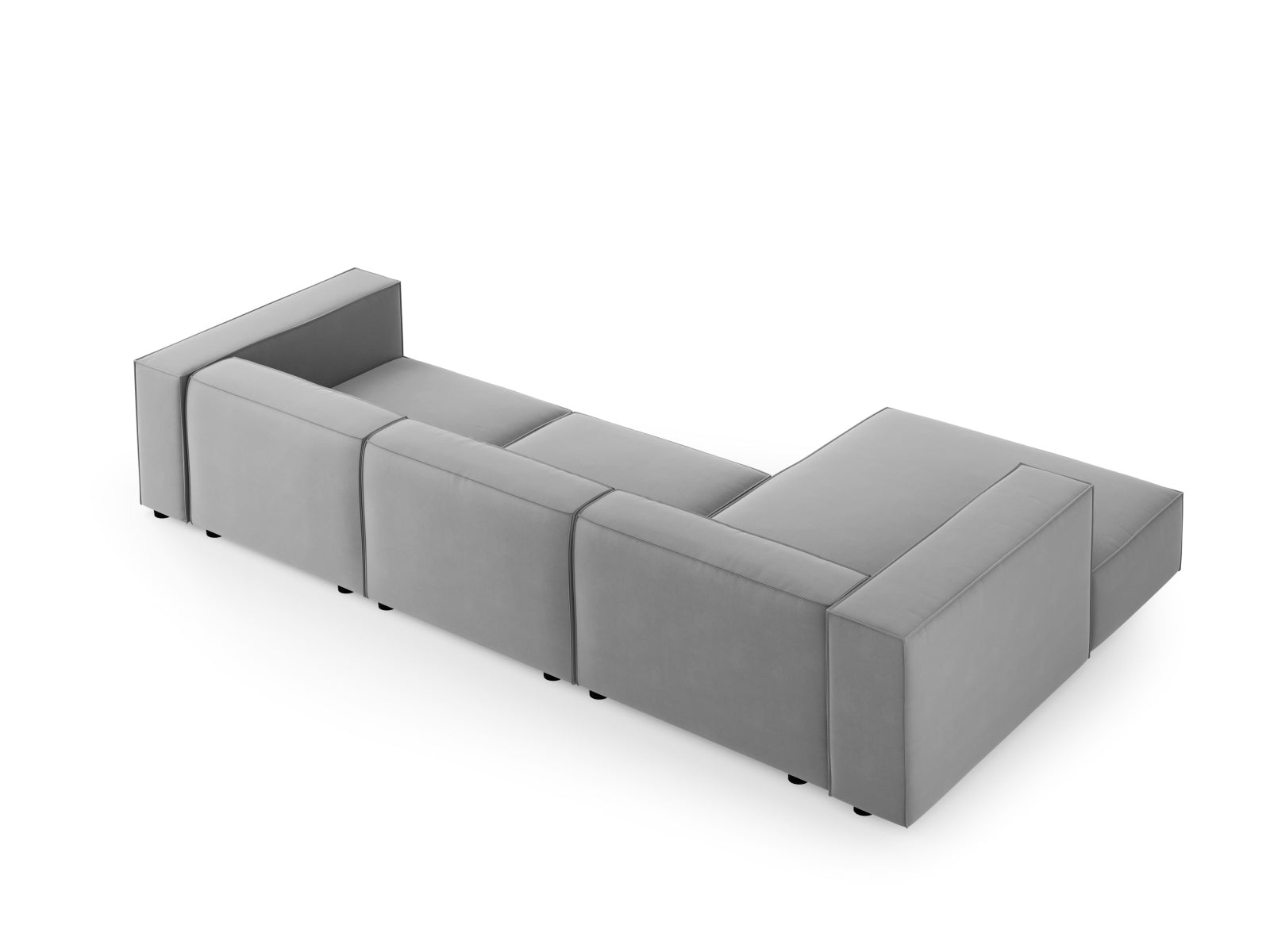 Entdecken Sie das stilvolle Arendal Velour Ecksofa links von Cosmopolitan Design. Ideal für Ihr Wohnzimmer, vereint es modernen Chic und ultimativen Komfort.