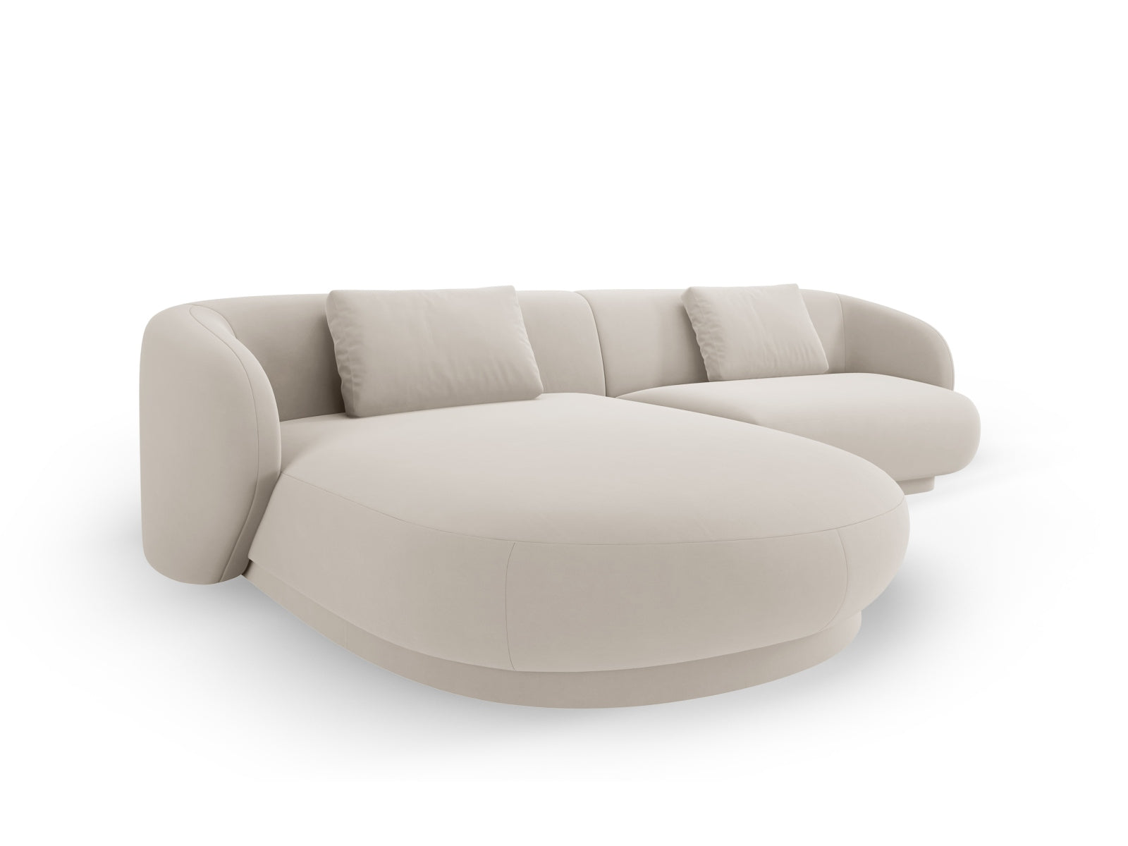 Erleben Sie das Camden Velour links Ecksofa von Cosmopolitan Design – ein stilvolles 4-Sitzer Sofa, das Komfort und Eleganz perfekt kombiniert.
