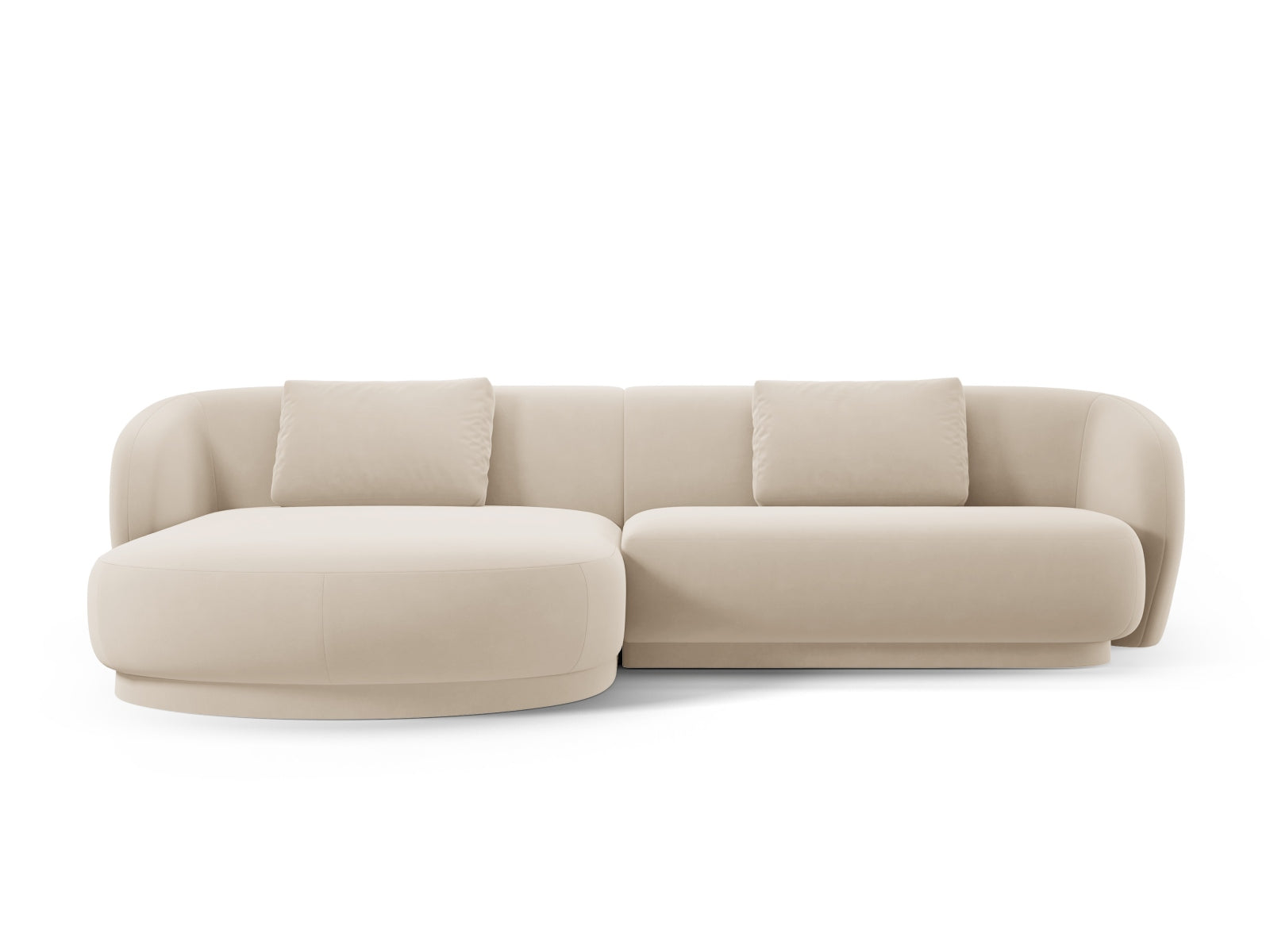 Entdecken Sie das Camden Velour links Ecksofa von Cosmopolitan Design – ein elegantes 4-Sitzer Sofa, das modernen Stil und höchsten Komfort vereint.