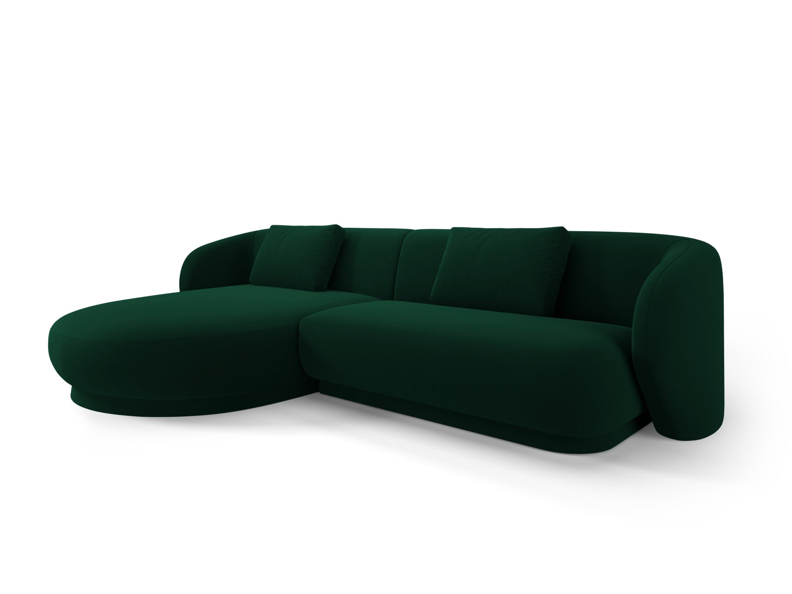 Camden Velour links Ecksofa 4 Sitzer in Bottle Green präsentiert im Onlineshop von KAQTU Design AG. Ecksofa links ist von Cosmopolitan Design