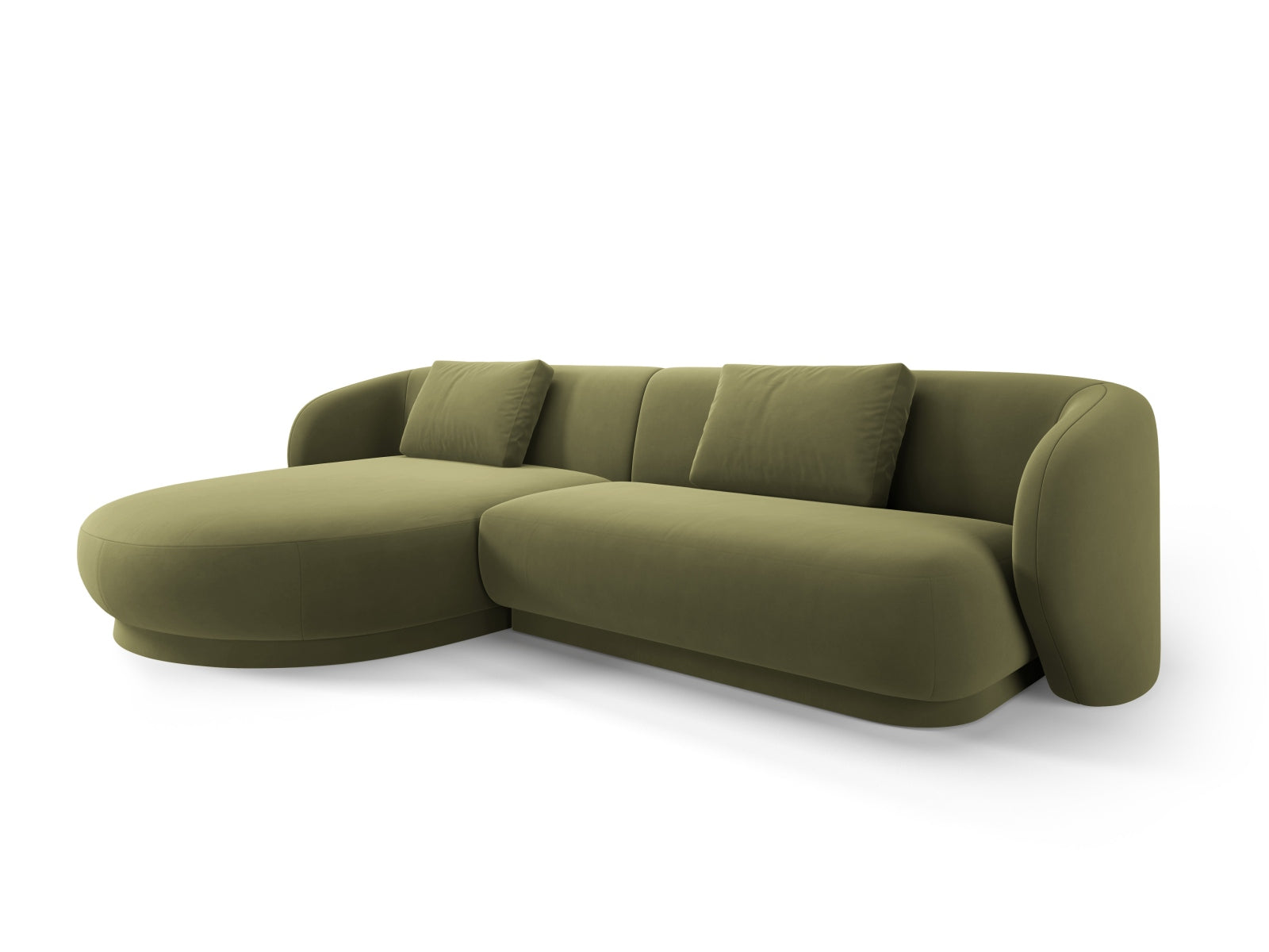 Camden Velour links Ecksofa 4 Sitzer in Light Green präsentiert im Onlineshop von KAQTU Design AG. Ecksofa links ist von Cosmopolitan Design