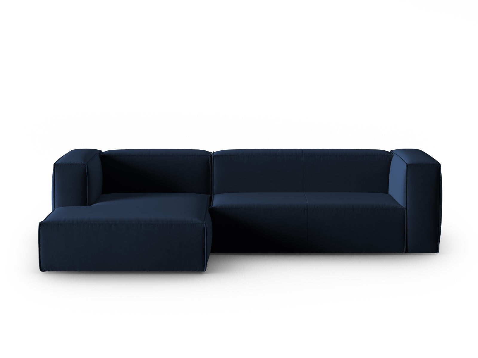 Mackay Velour links Ecksofa 4 Sitzer in Royal Blue präsentiert im Onlineshop von KAQTU Design AG. Ecksofa links ist von Cosmopolitan Design