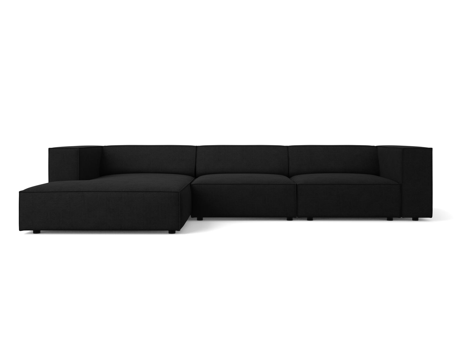 Arendal Ecksofa links 4 Sitzer in Black-Brave Me präsentiert im Onlineshop von KAQTU Design AG. L-Sofa links ist von Cosmopolitan Design
