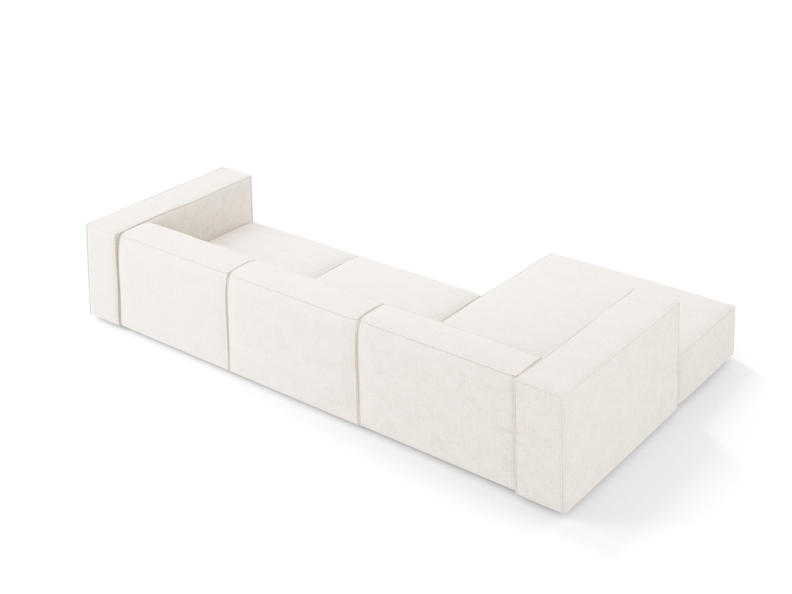 Modernes Arendal Ecksofa links in Ivory-Brave Me, perfekt für gemütliche Wohnzimmer. Stilvolles Design trifft auf hohen Komfort von Cosmopolitan Design.