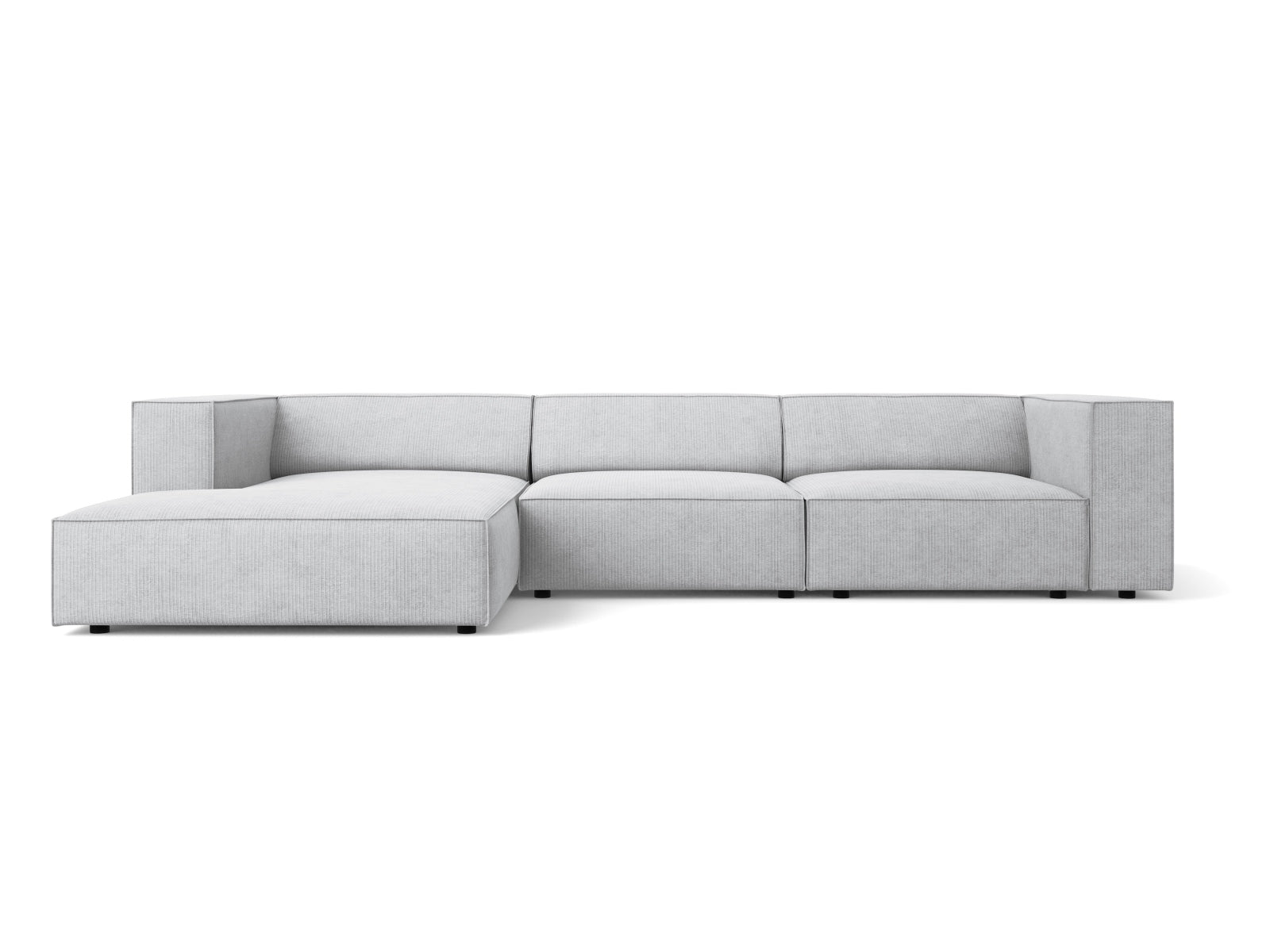 Arendal Ecksofa links 4 Sitzer in Light Grey-Brave Me präsentiert im Onlineshop von KAQTU Design AG. L-Sofa links ist von Cosmopolitan Design