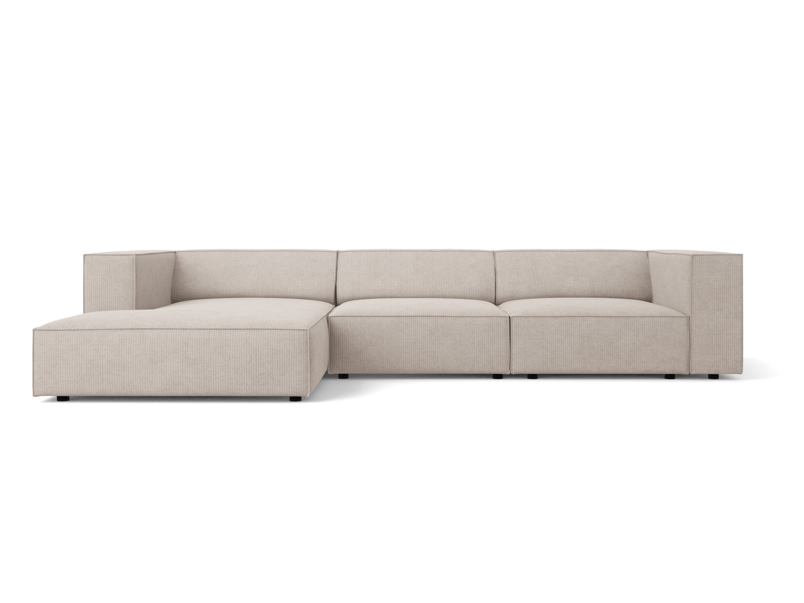 Arendal Ecksofa links 4 Sitzer in Dark Beige-Brave Me präsentiert im Onlineshop von KAQTU Design AG. L-Sofa links ist von Cosmopolitan Design