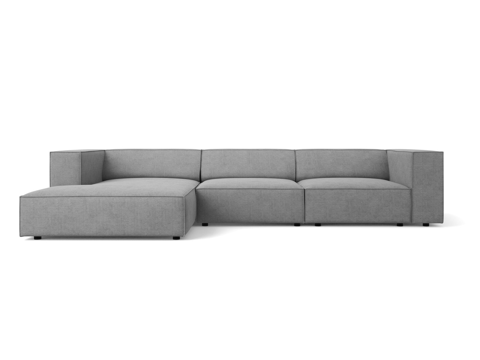 Arendal Ecksofa links 4 Sitzer in Dark Grey-Brave Me präsentiert im Onlineshop von KAQTU Design AG. L-Sofa links ist von Cosmopolitan Design