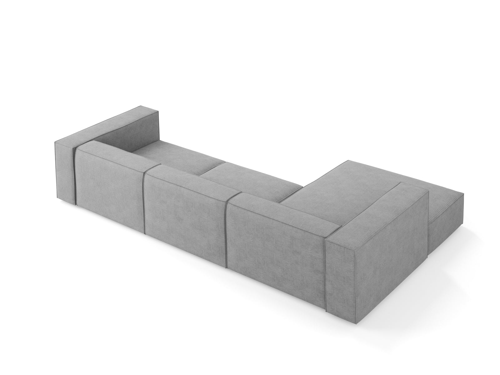Elegantes Arendal Ecksofa links in edlem Dunkelgrau, perfekt für stilvolle Wohnzimmer. Geräumiges 4-Sitzer Modell von Cosmopolitan Design.