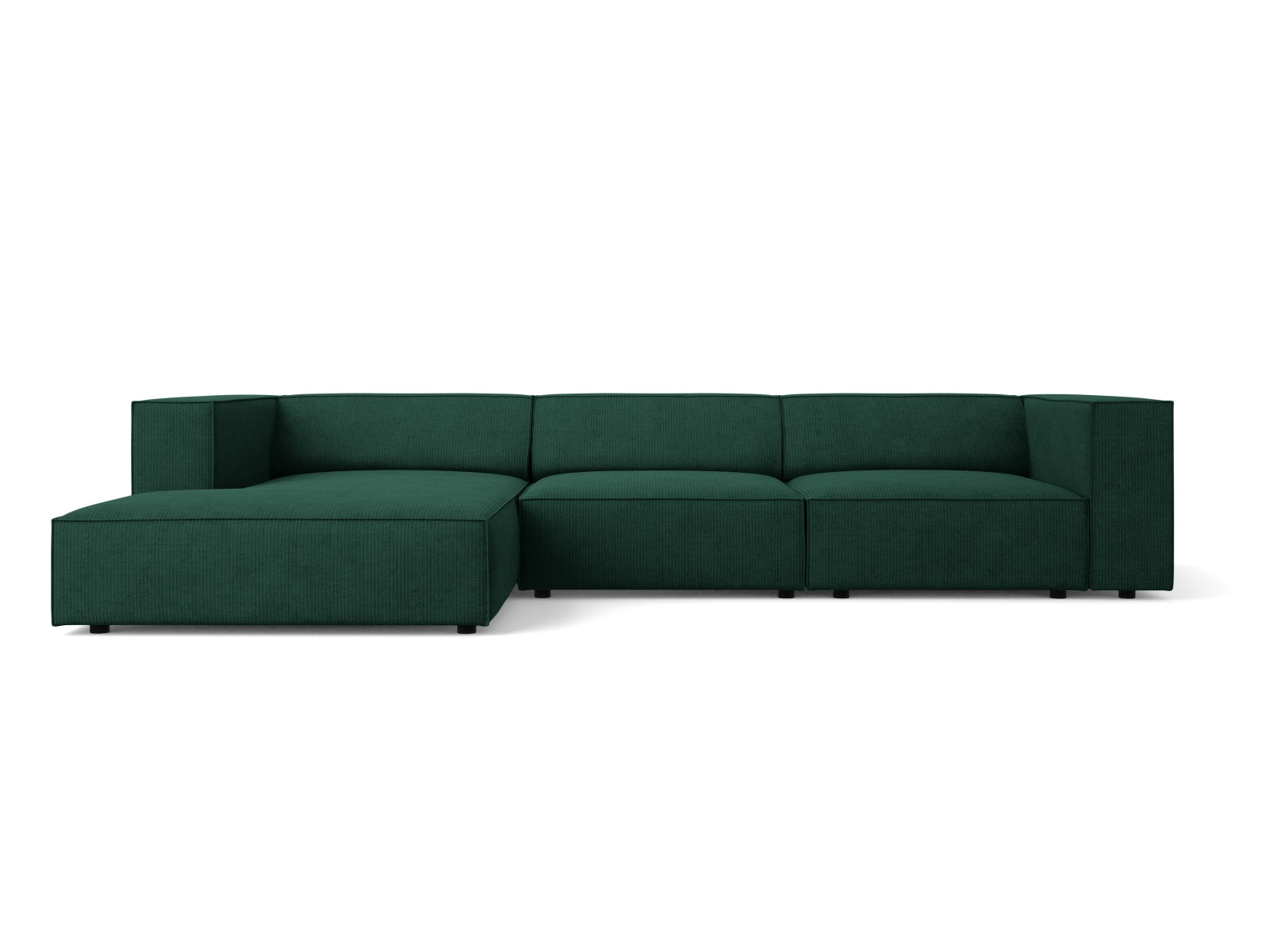 Arendal Ecksofa links 4 Sitzer in Bottle Green-Brave Me präsentiert im Onlineshop von KAQTU Design AG. L-Sofa links ist von Cosmopolitan Design