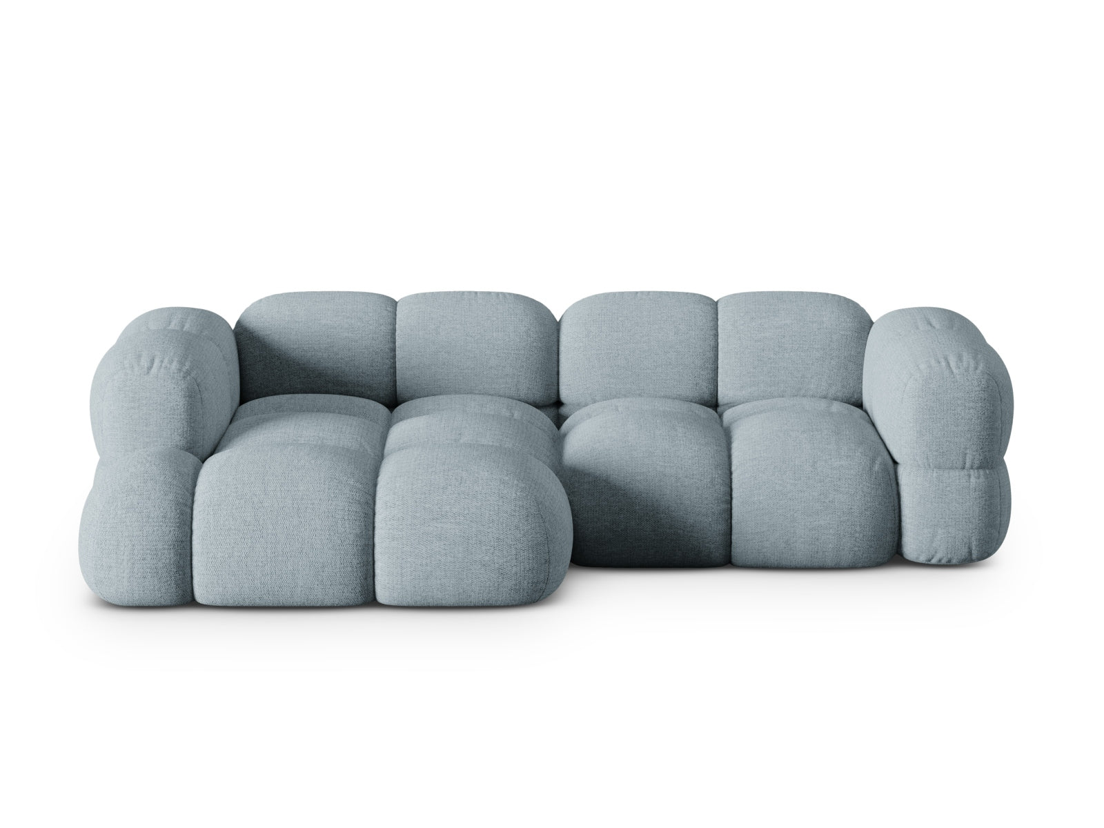 Loretto Ecksofa links 3 Sitzer 147cm in Pastel Blue-Sorella präsentiert im Onlineshop von KAQTU Design AG. L-Sofa links ist von Cosmopolitan Design