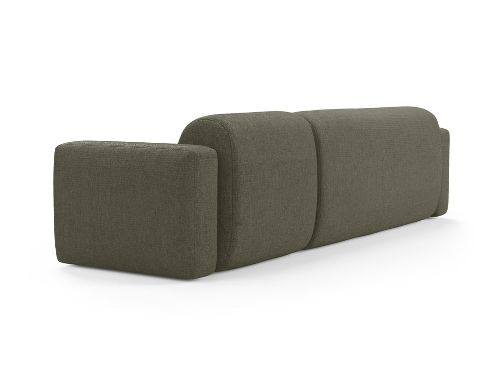 Modulares L-Sofa in Dunkelolivgrün, 3-Sitzer für komfortable Entspannung und modernes Wohndesign. Ideal für jeden Wohnraum.