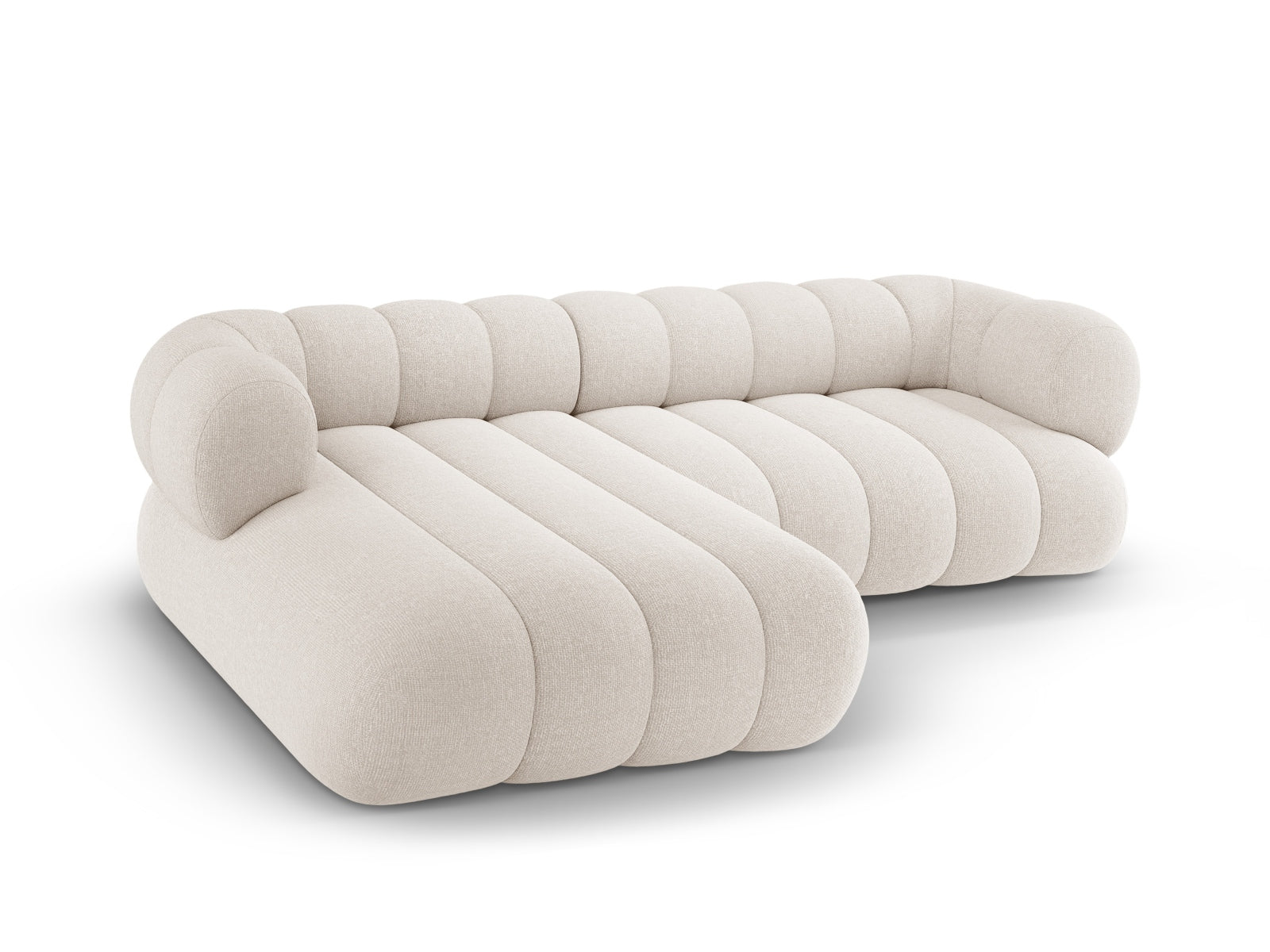 Elegantes Koge Ecksofa links, 5-Sitzer mit 165 cm, ideal für gemütliche Zusammenkünfte und modernes Wohnen. Hochwertige Materialien und zeitgemäße Ästhetik.