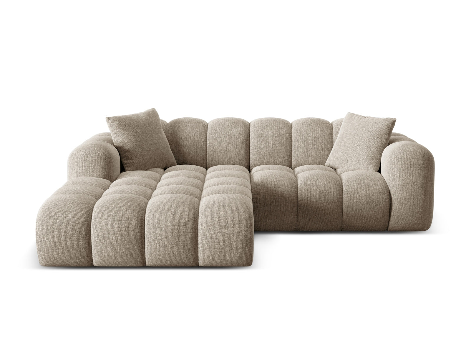 3-Sitzer Ecksofa links Treno in Dark Beige-Eden präsentiert im Onlineshop von KAQTU Design AG. Ecksofa links ist von Cosmopolitan Design