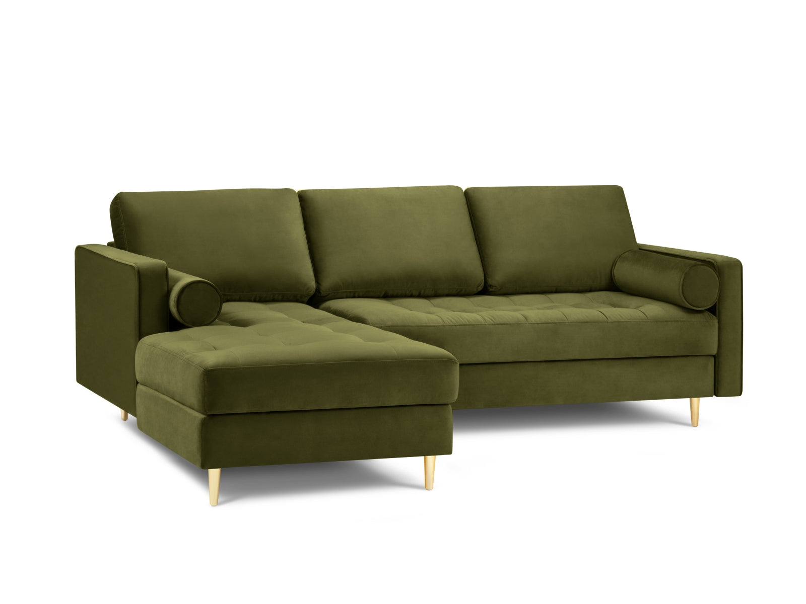 4-Sitzer Ecksofa links Aspen in Green-Salvador präsentiert im Onlineshop von KAQTU Design AG. Ecksofa links ist von Cosmopolitan Design