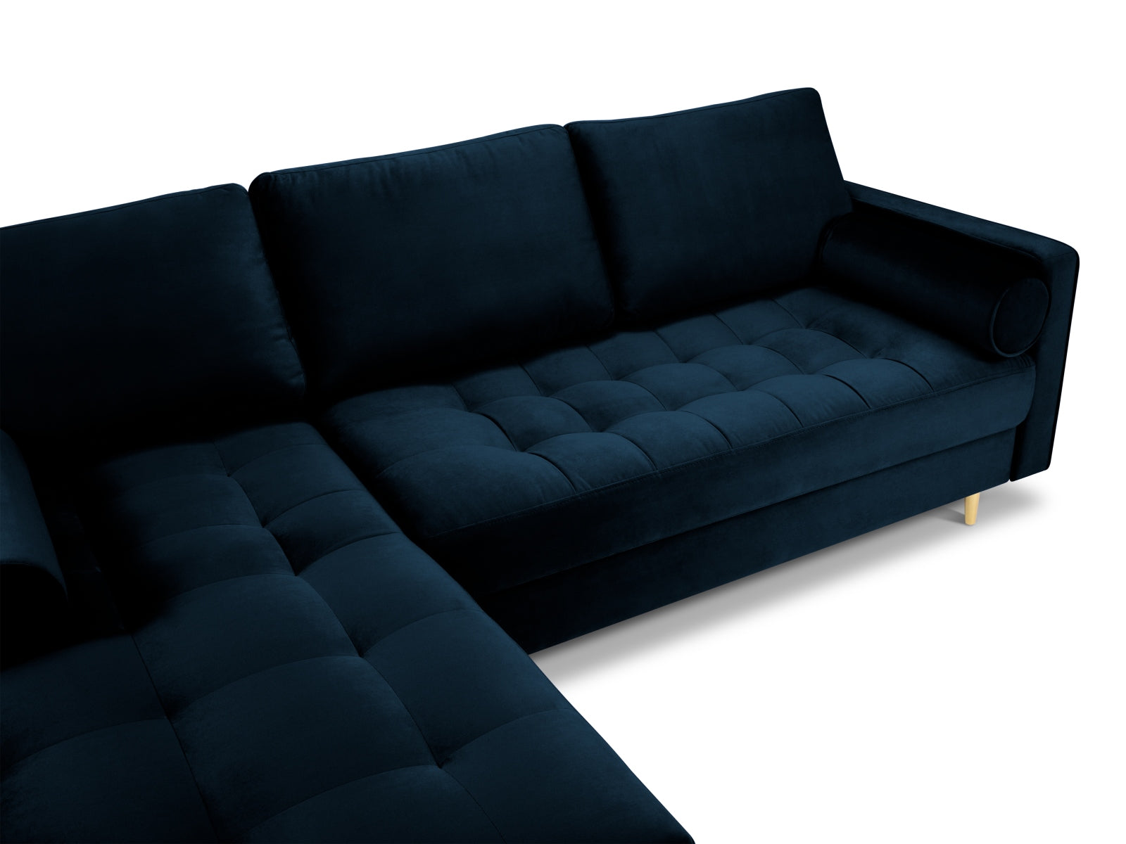 4-Sitzer Ecksofa links Aspen in Royal Blue-Salvador präsentiert im Onlineshop von KAQTU Design AG. Ecksofa links ist von Cosmopolitan Design