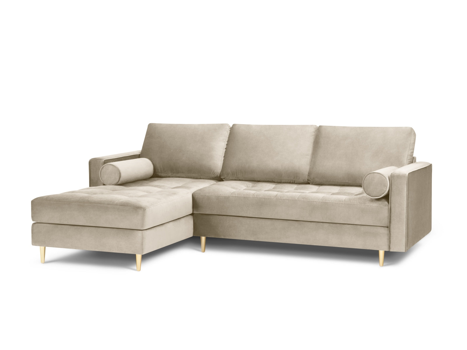 4-Sitzer Ecksofa links Aspen in Dark Beige-Salvador präsentiert im Onlineshop von KAQTU Design AG. Ecksofa links ist von Cosmopolitan Design