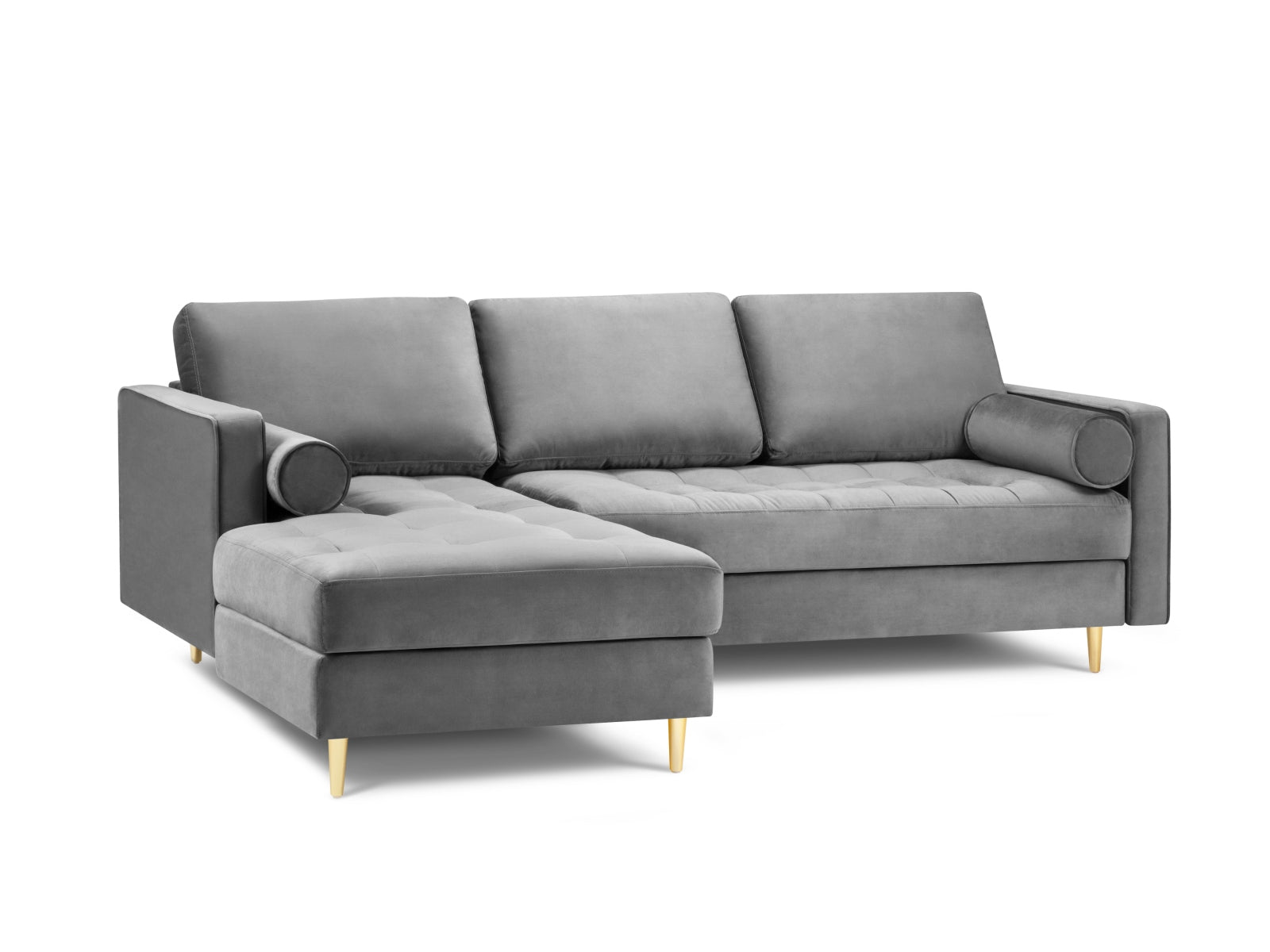4-Sitzer Ecksofa links Aspen in Grey-Salvador präsentiert im Onlineshop von KAQTU Design AG. Ecksofa links ist von Cosmopolitan Design