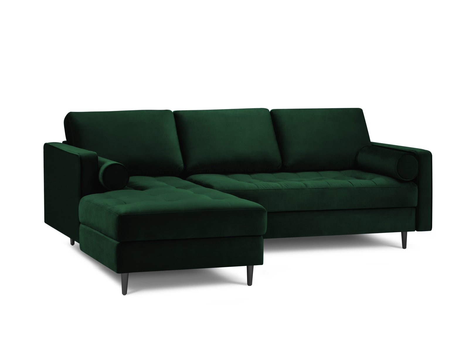4-Sitzer Ecksofa links Aspen in Bottle Green-Salvador präsentiert im Onlineshop von KAQTU Design AG. Ecksofa links ist von Cosmopolitan Design