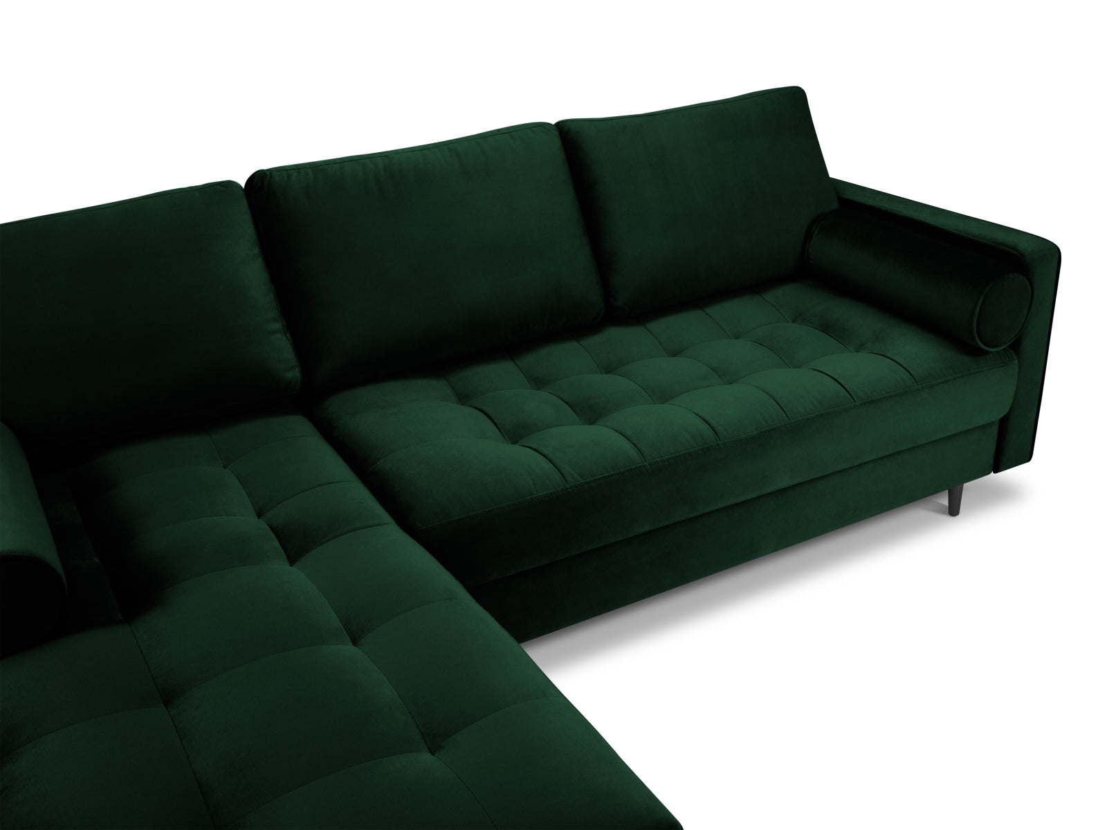 4-Sitzer Ecksofa links Aspen in Bottle Green-Salvador präsentiert im Onlineshop von KAQTU Design AG. Ecksofa links ist von Cosmopolitan Design
