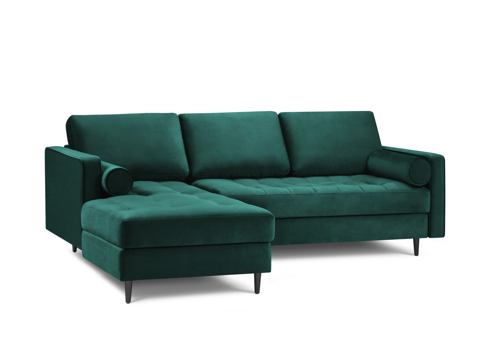 4-Sitzer Ecksofa links Aspen in Petrol-Salvador präsentiert im Onlineshop von KAQTU Design AG. Ecksofa links ist von Cosmopolitan Design