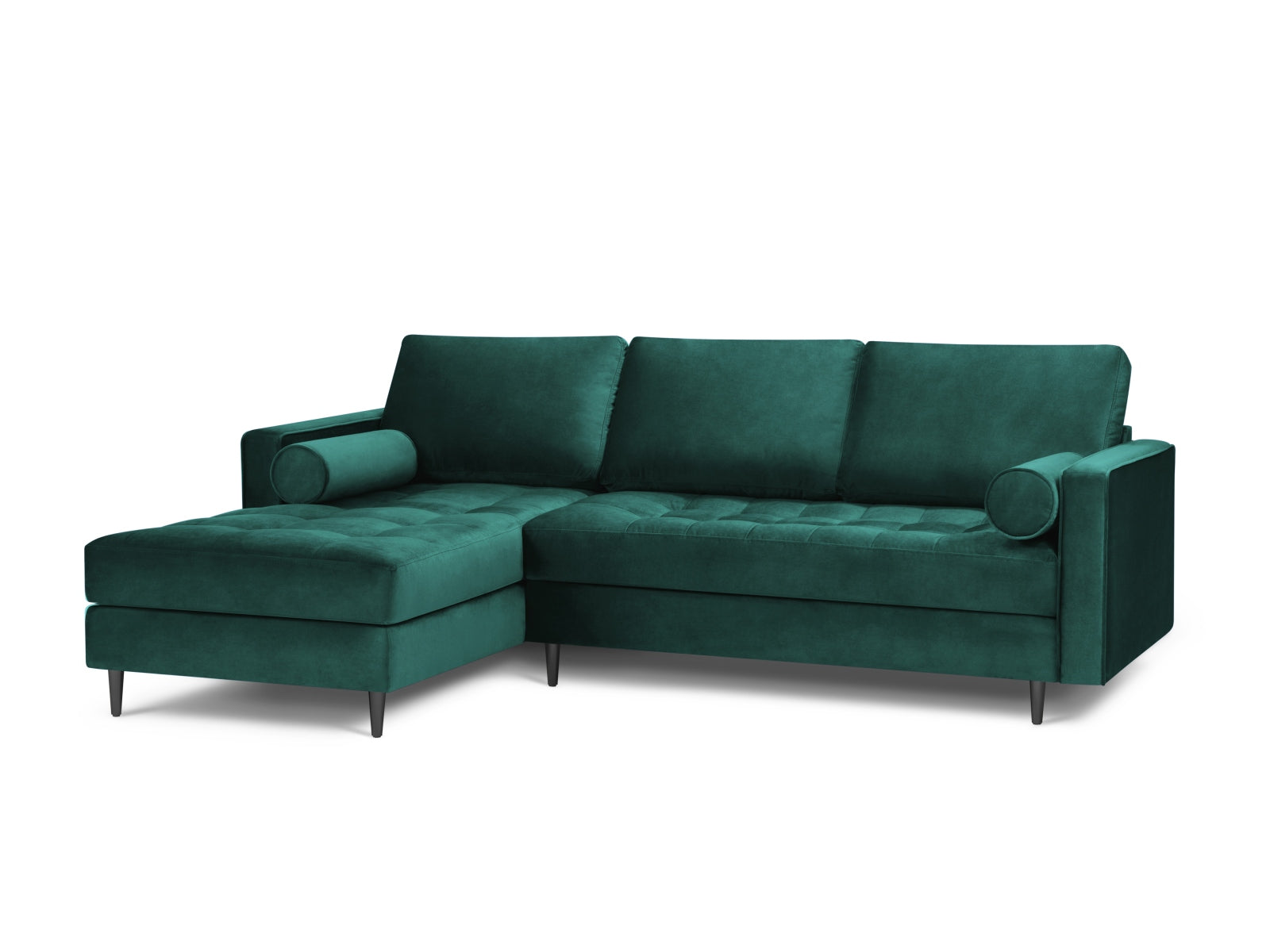 4-Sitzer Ecksofa links Aspen in Petrol-Salvador präsentiert im Onlineshop von KAQTU Design AG. Ecksofa links ist von Cosmopolitan Design